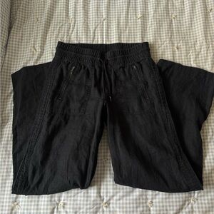 Athleta Black Cabo Linen Wide Leg Pant